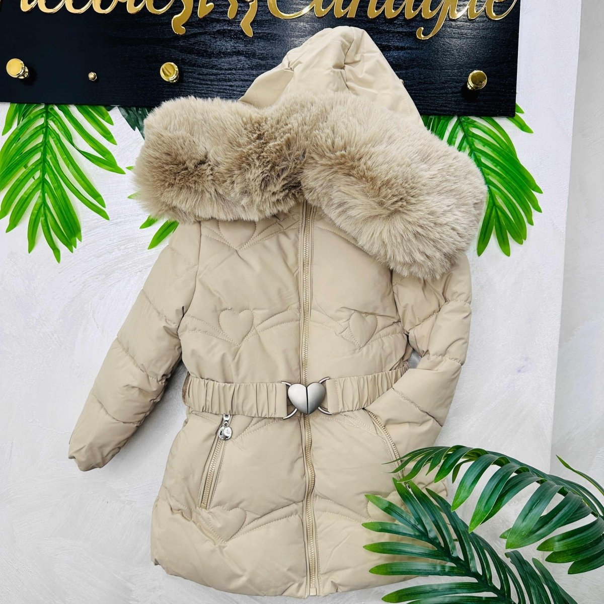 Giubbotto Cuore Begie - Piccole Canaglie - PC22034