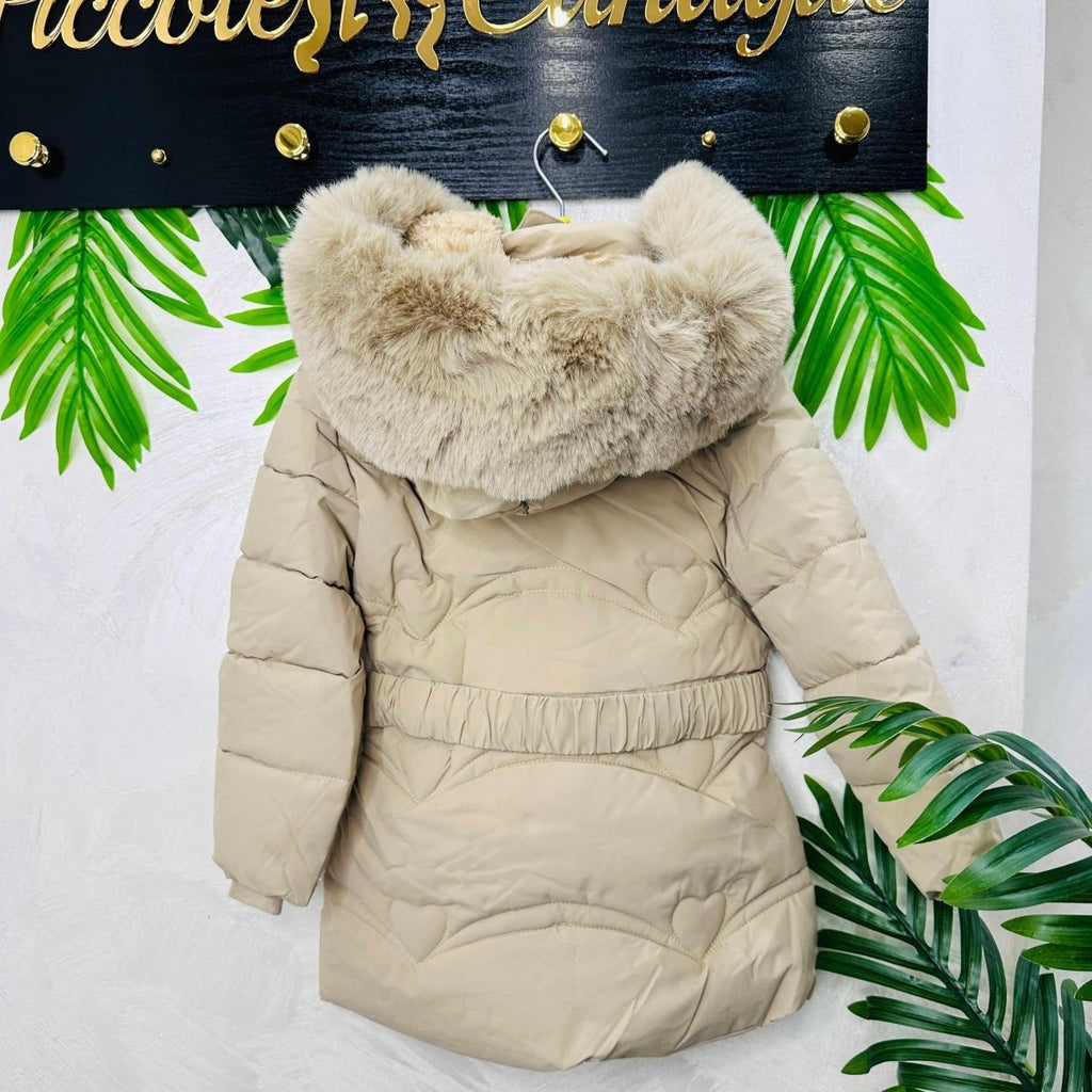 Giubbotto Cuore Begie - Piccole Canaglie - PC22034