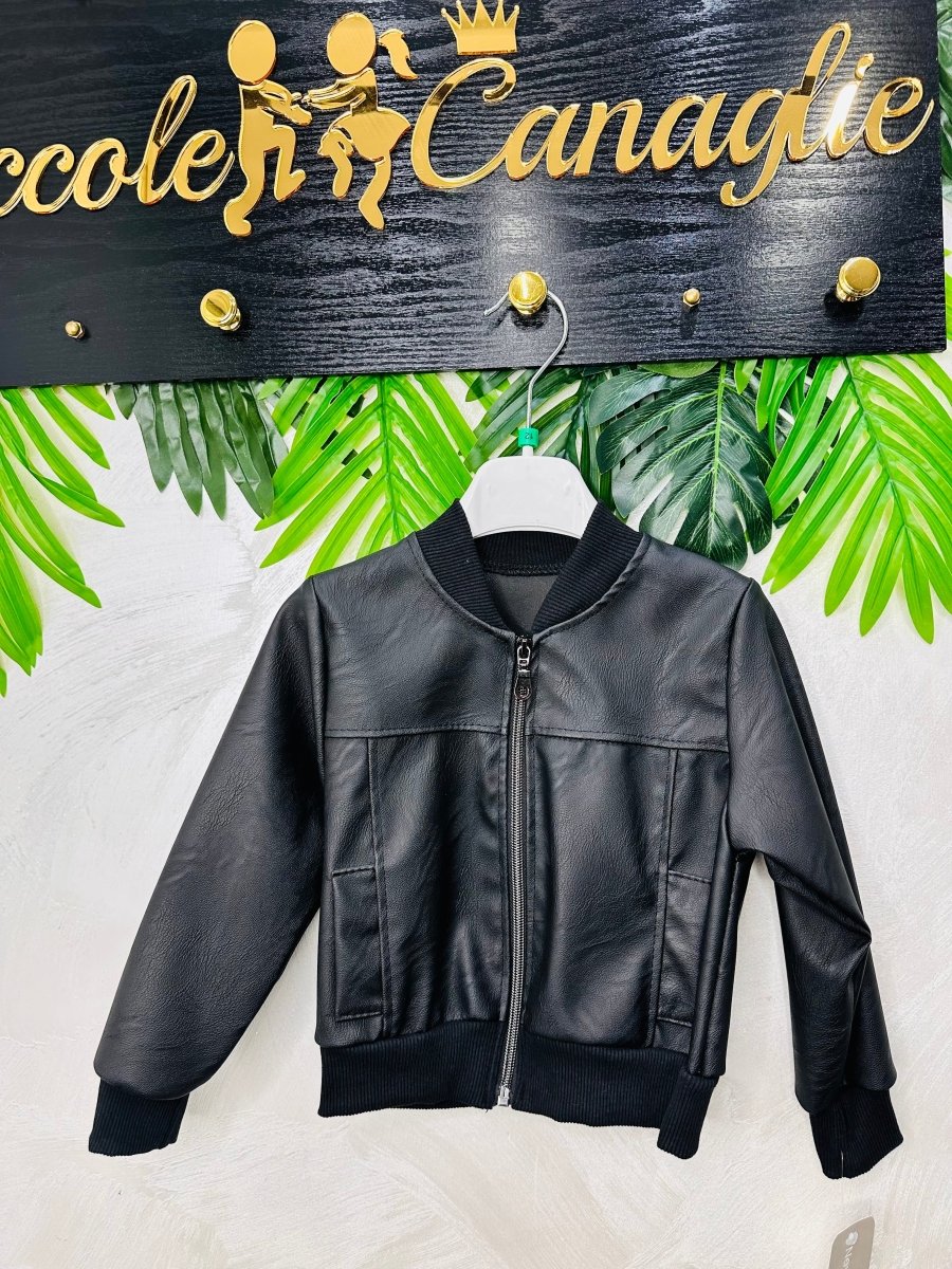 Giubbotto Ecopelle Nero 0360 Baby - Piccole Canaglie - PC25534