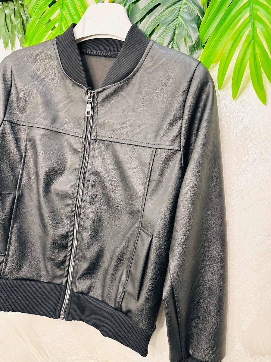 Giubbotto Ecopelle Nero 23020 - Piccole Canaglie - PC25551