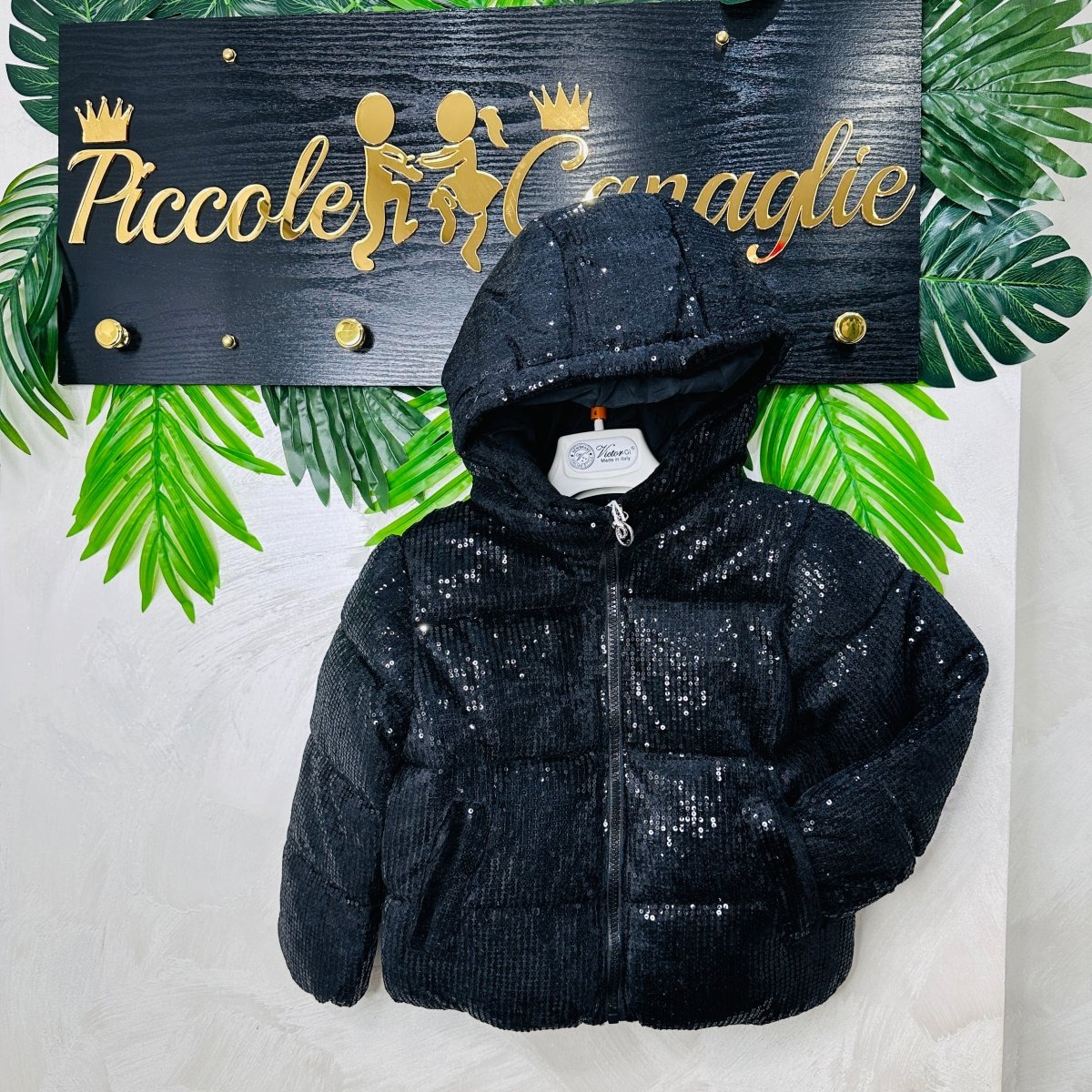 Giubbotto Piette Nero - Piccole Canaglie - PC22841