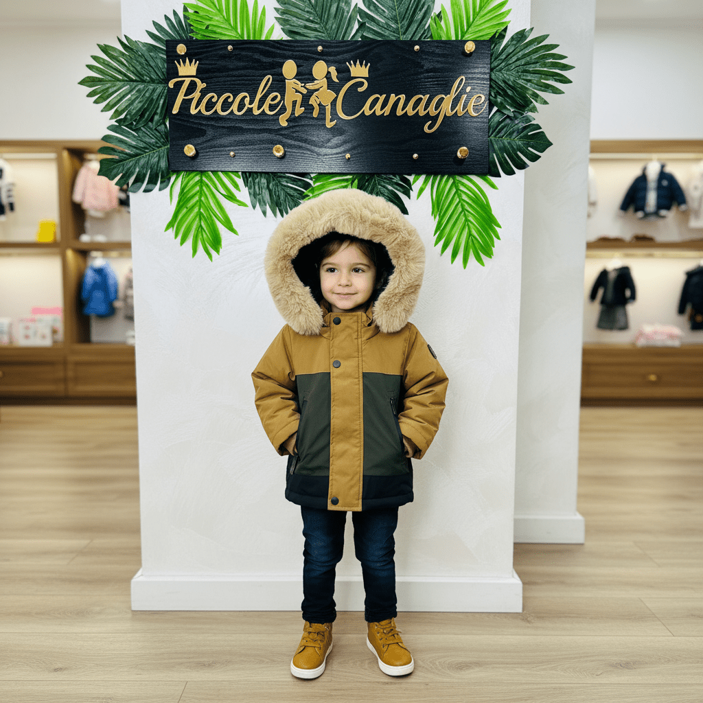 Giubbotto Tricolor Marrone - Piccole Canaglie - PC22851