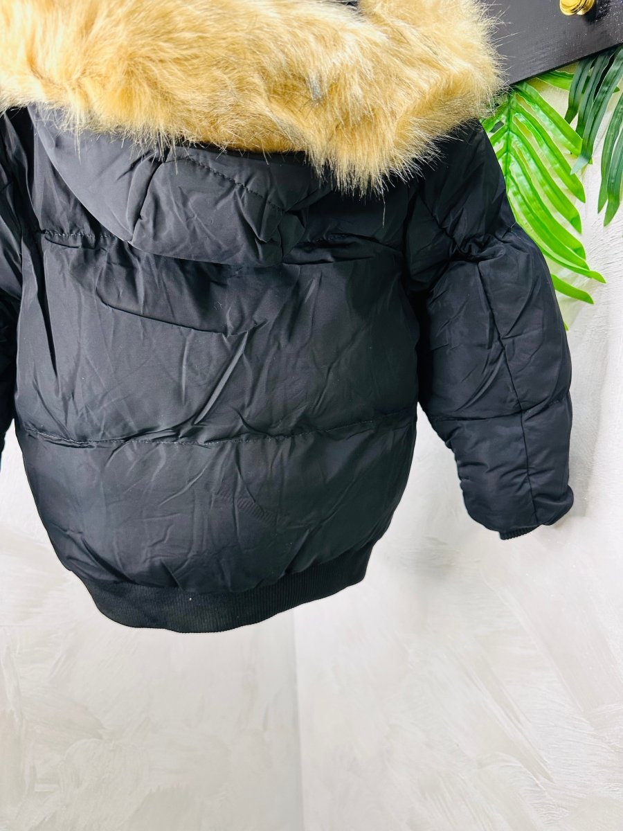 Giubbotto “Winter Luxe” nero - Piccole Canaglie - PC23853