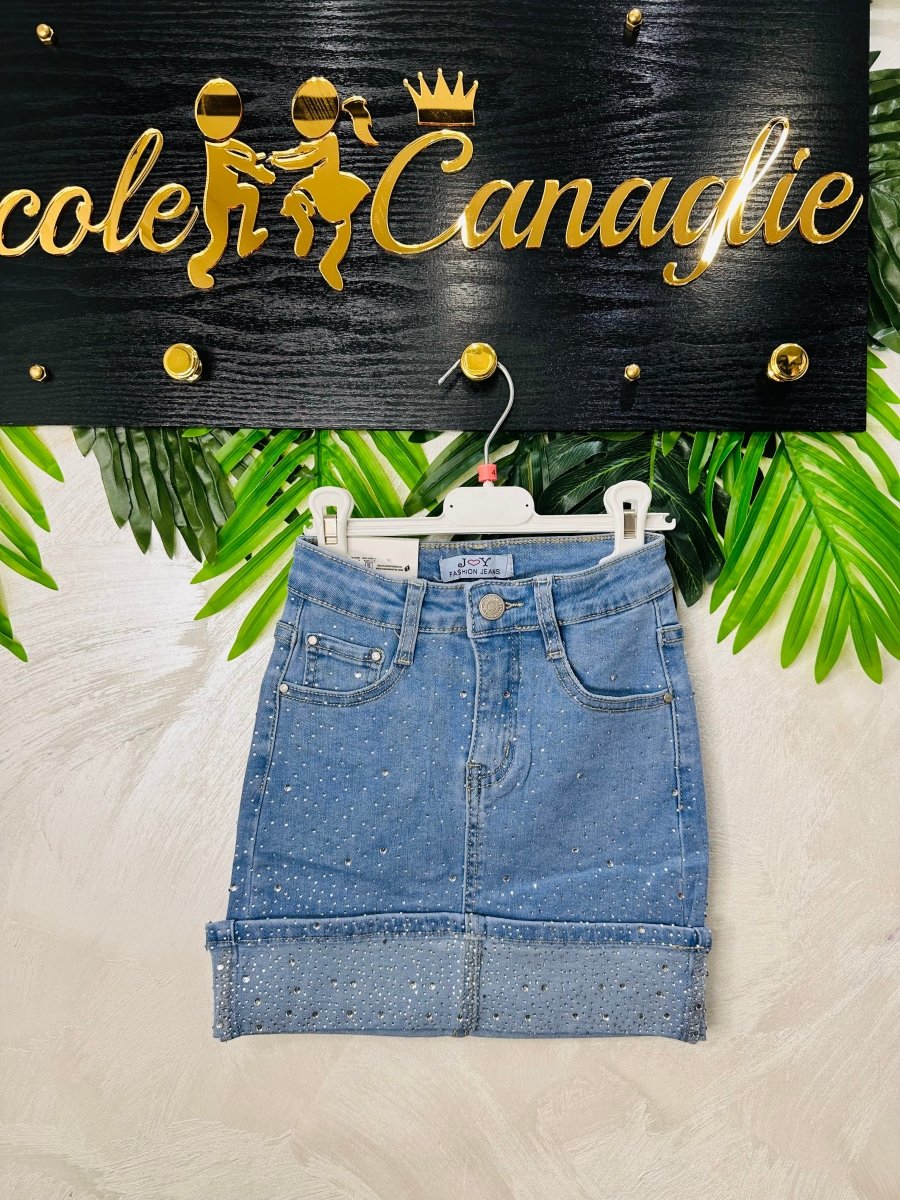 Gonna in jeans brillantini 7815 - Piccole Canaglie - PC26232