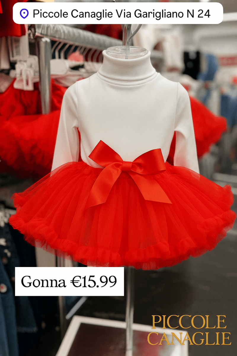Gonna in tulle Rossa Luxury - Piccole Canaglie - PC23933