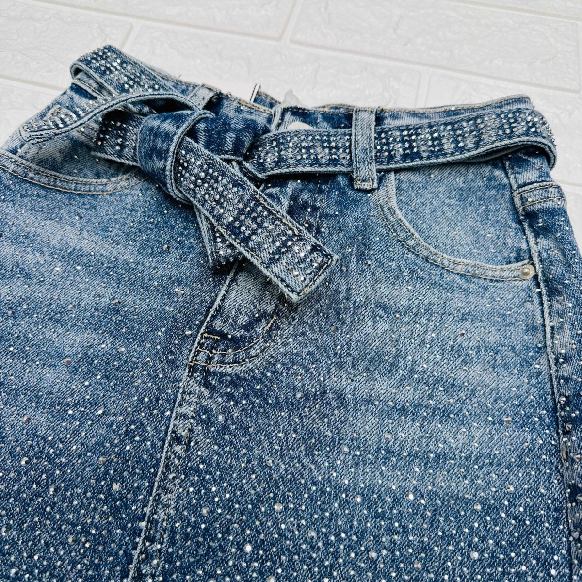 Gonna Jeans Bimba Brillantini Z54 - Piccole Canaglie - PC20441