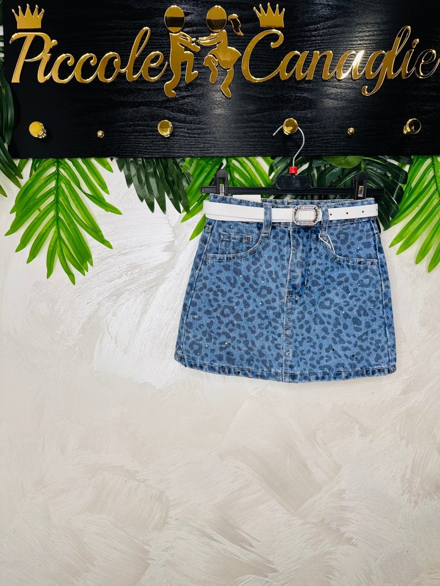 Gonna jeans Style Animalier - Piccole Canaglie - PC24803