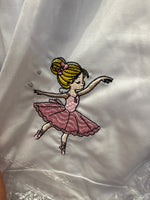 Grembiule Bianco Asilo Ballerina 💃 Con Cerniera - Piccole Canaglie - PC30078
