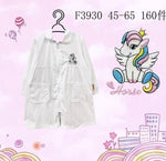Grembiule Bianco Asilo Unicorno F3930 Con Cerniera - Piccole Canaglie - PC30073