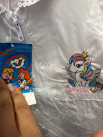 Grembiule Bianco Asilo Unicorno F3930 Con Cerniera - Piccole Canaglie - PC30073