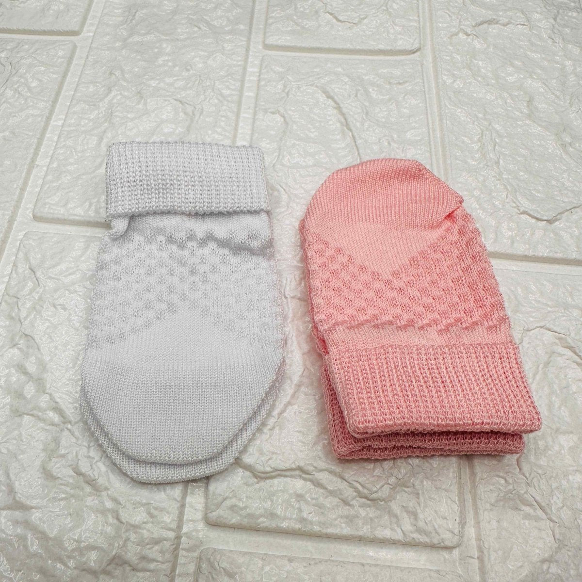 Guantini antigraffio bianco/rosa - Piccole Canaglie - PC20461