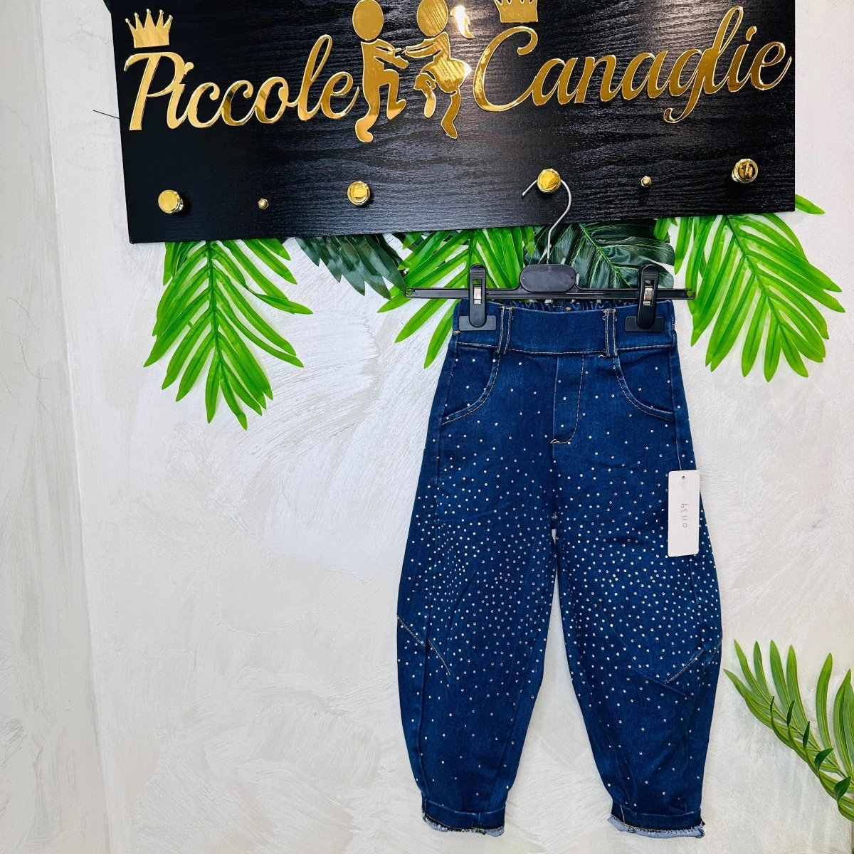 Jeans Ballon Brillantini mesi - Piccole Canaglie - PC21565
