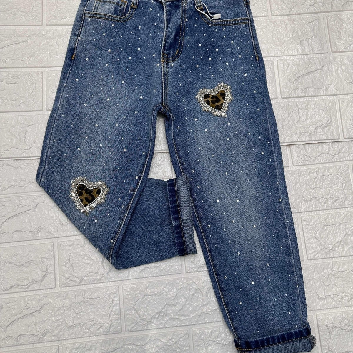 Jeans Bimba Cuore Animalier - Piccole Canaglie - PC20487