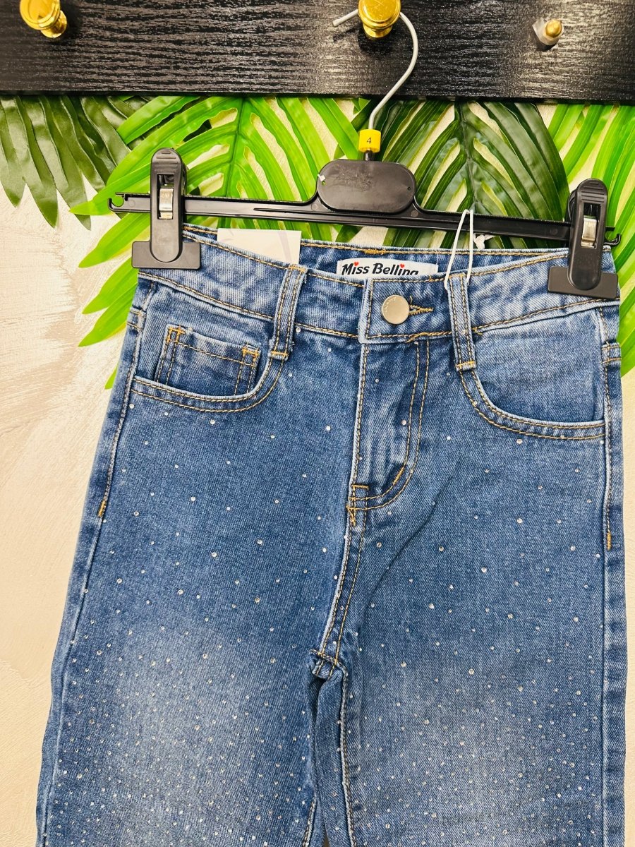 Jeans Brillantini slavato 8083 - Piccole Canaglie - PC23164