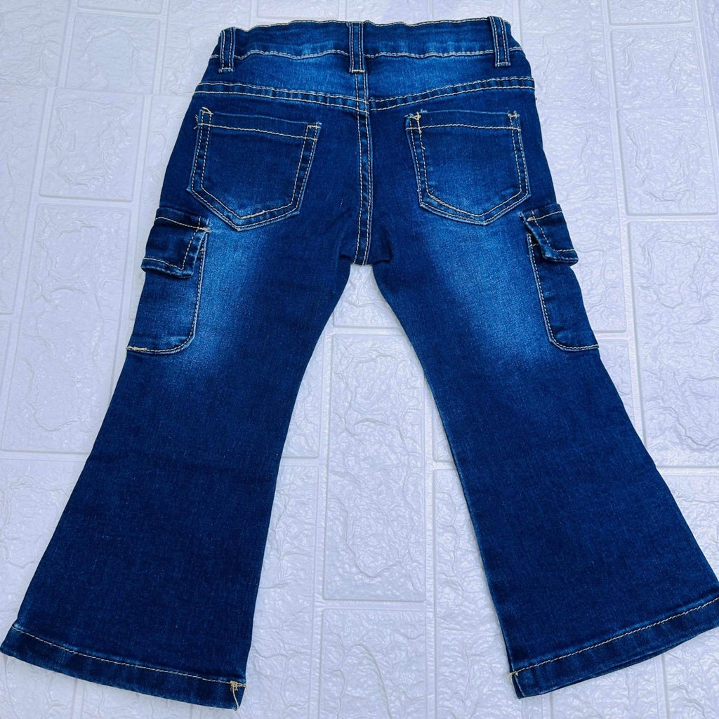 Jeans cargo a zampa - Piccole Canaglie - PC20906