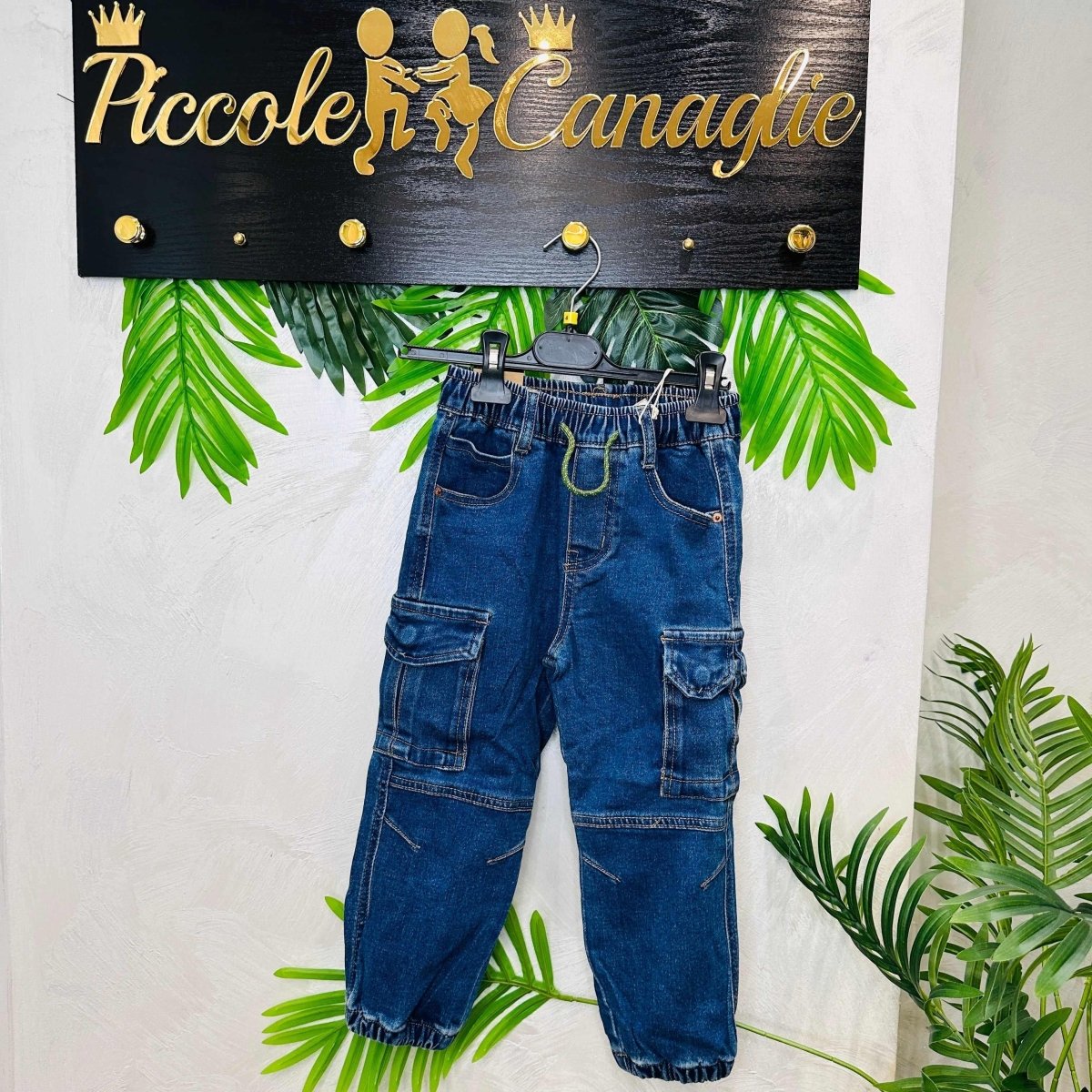 Jeans Cargo Blu - Piccole Canaglie - PC21457