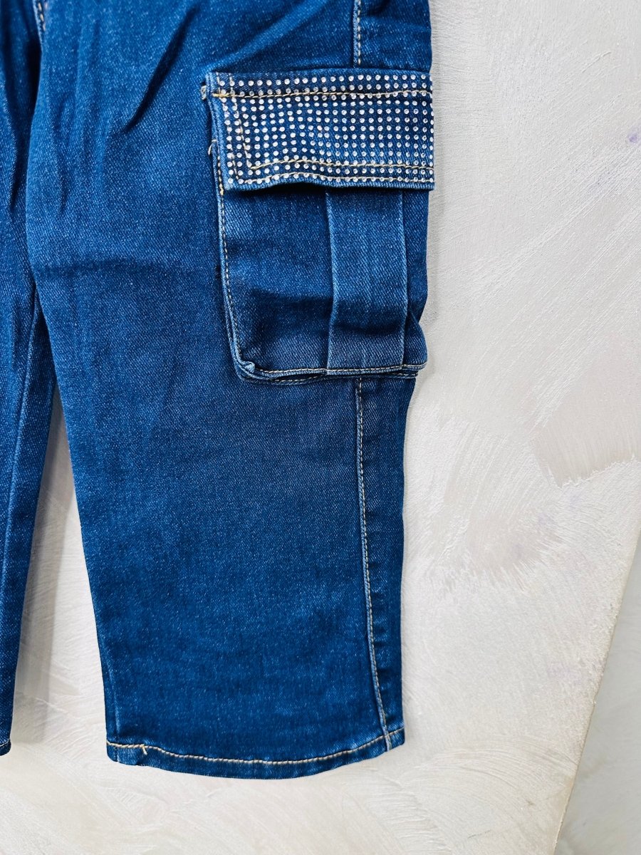 Jeans Cargo Brillantini - Piccole Canaglie - PC23148