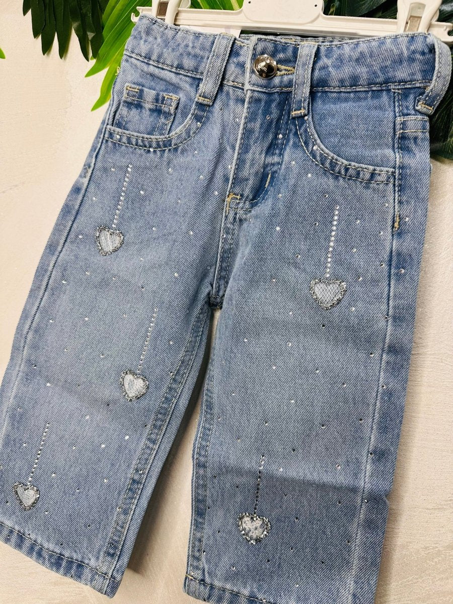 Jeans cuoricini pizzo - Piccole Canaglie - PC24814