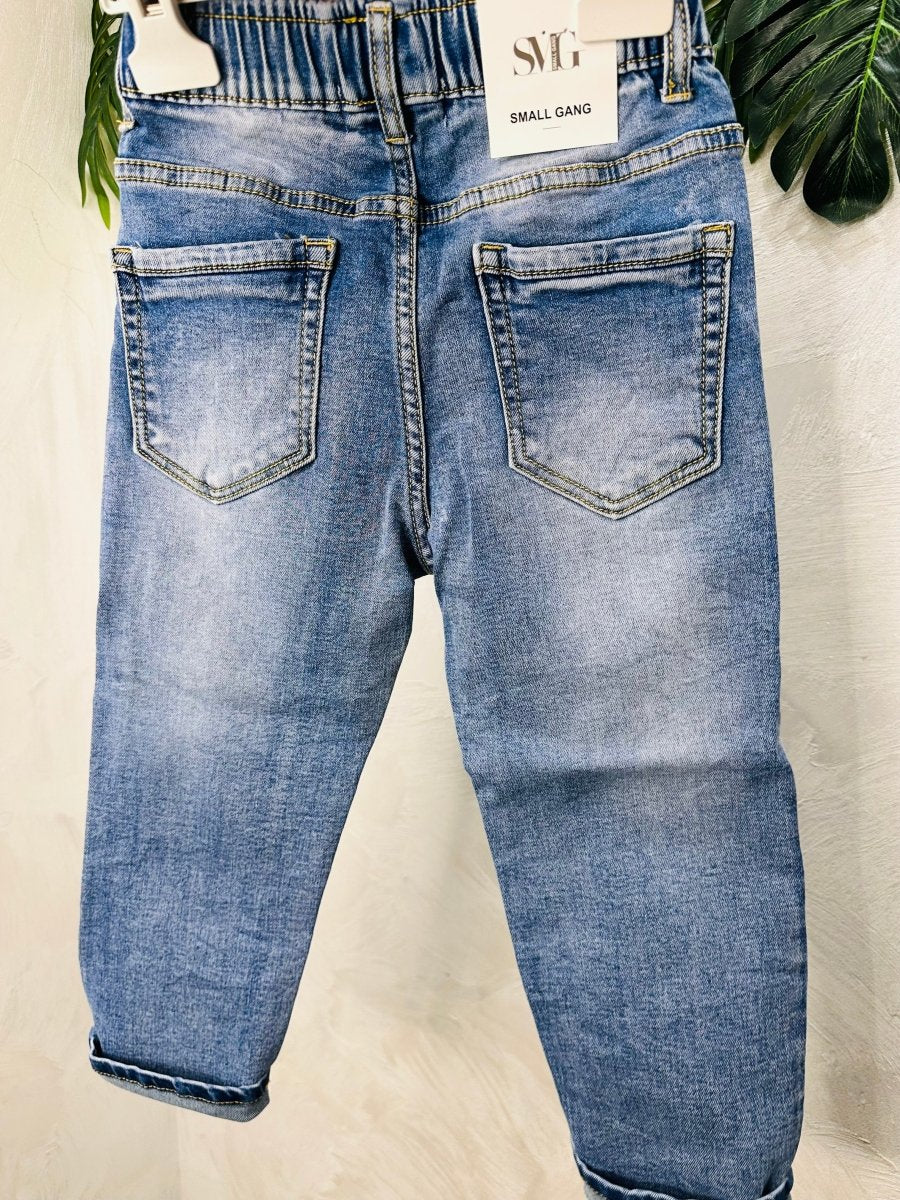 Jeans elasticizzato con elastico 6769 - Piccole Canaglie - PC25798