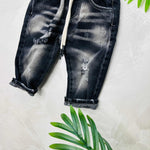 Jeans elastico sfumato Nero mesi - Piccole Canaglie - PC22191