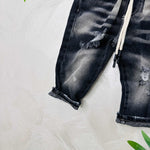 Jeans elastico sfumato Nero mesi - Piccole Canaglie - PC22191