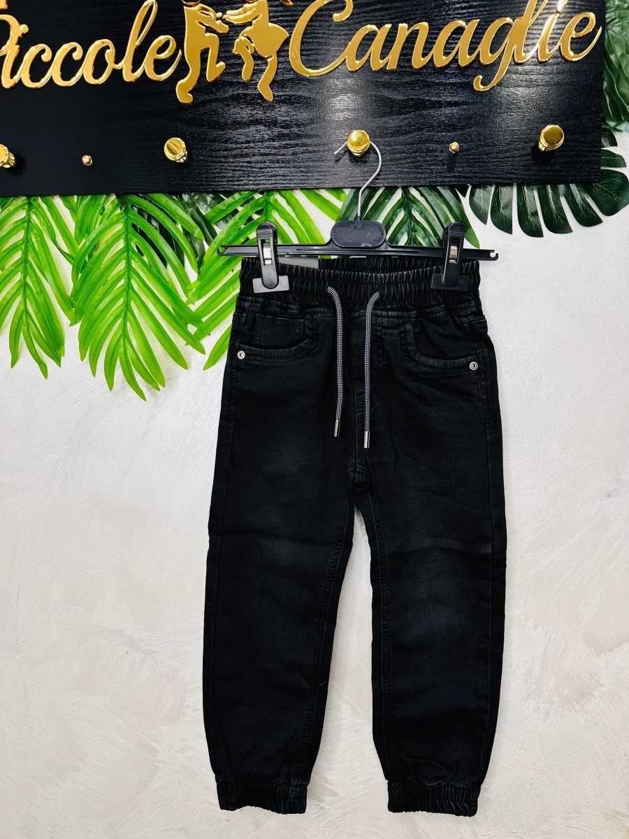 Jeans elastico slavato nero - Piccole Canaglie - PC24670