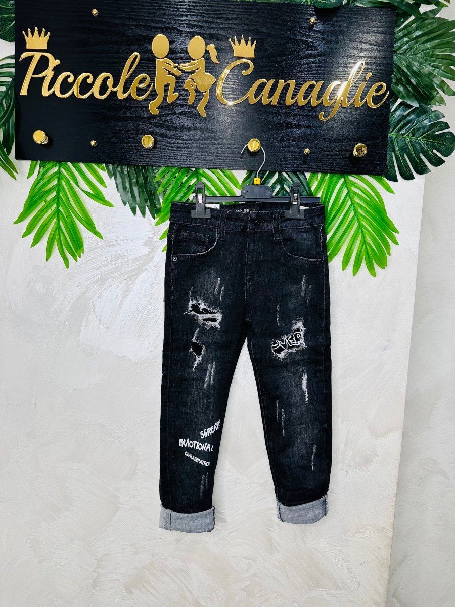 Jeans Nero 1326 elasticizzato - Piccole Canaglie - PC23602
