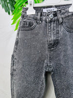 Jeans Nero Brillantini Io Chico A6061 - Piccole Canaglie - PC27394