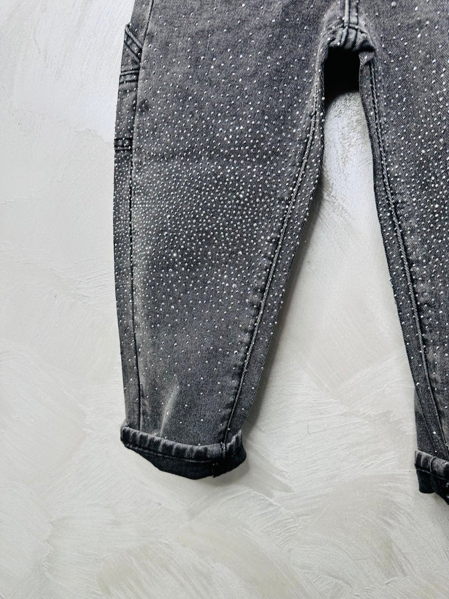 Jeans Nero Brillantini Io Chico A6061 - Piccole Canaglie - PC27394