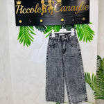 Jeans Sfumato nero Brillantini - Piccole Canaglie - PC21713