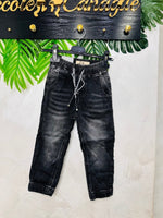 Jeans Slavato nero Elastico con - Piccole Canaglie - PC24653
