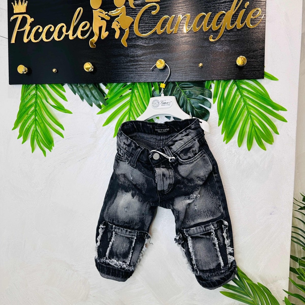 Jeans VictorGi nero mesi - Piccole Canaglie - PC21650