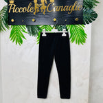 Leggins caldo cotone nero - Piccole Canaglie - PC22897