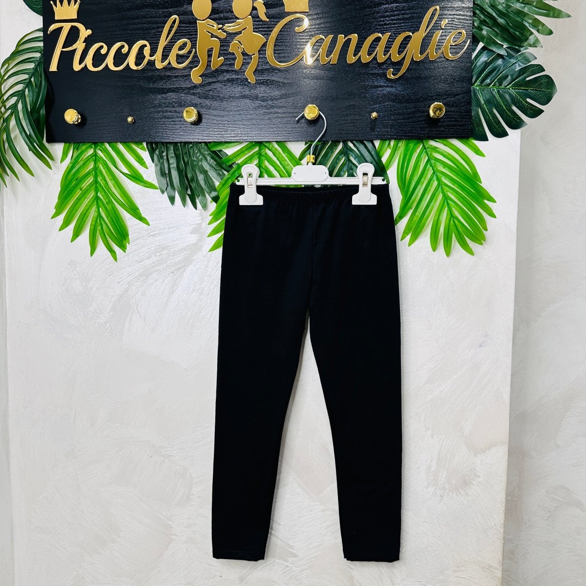 Leggins caldo cotone nero - Piccole Canaglie - PC22897