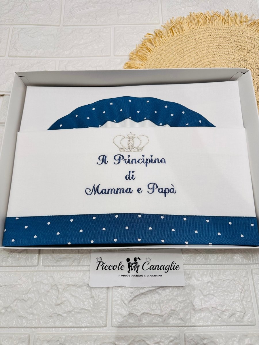 Lenzuola Carrozzina Blu Il Principino Lc015020 - Piccole Canaglie - PC29756