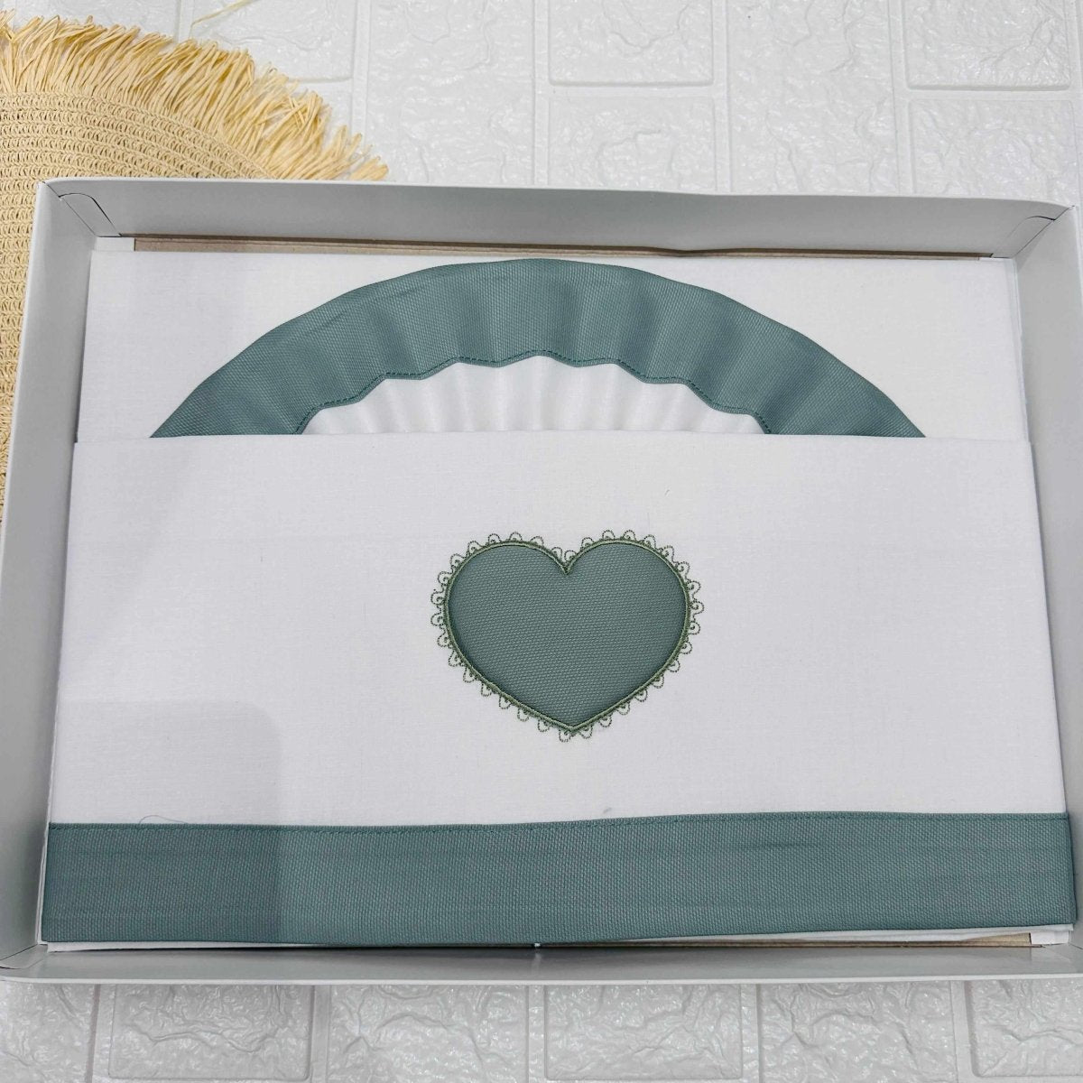 Lenzuola carrozzina Cuore Verde ART LC015105R - Piccole Canaglie - PC21916