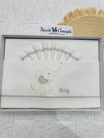 Lenzuola Carrozzina Elefantino panna LC015158 - Piccole Canaglie - PC23285