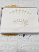 Lenzuola Carrozzina Fiocchi Amore Beige Art Lc015168 - Piccole Canaglie - PC28480
