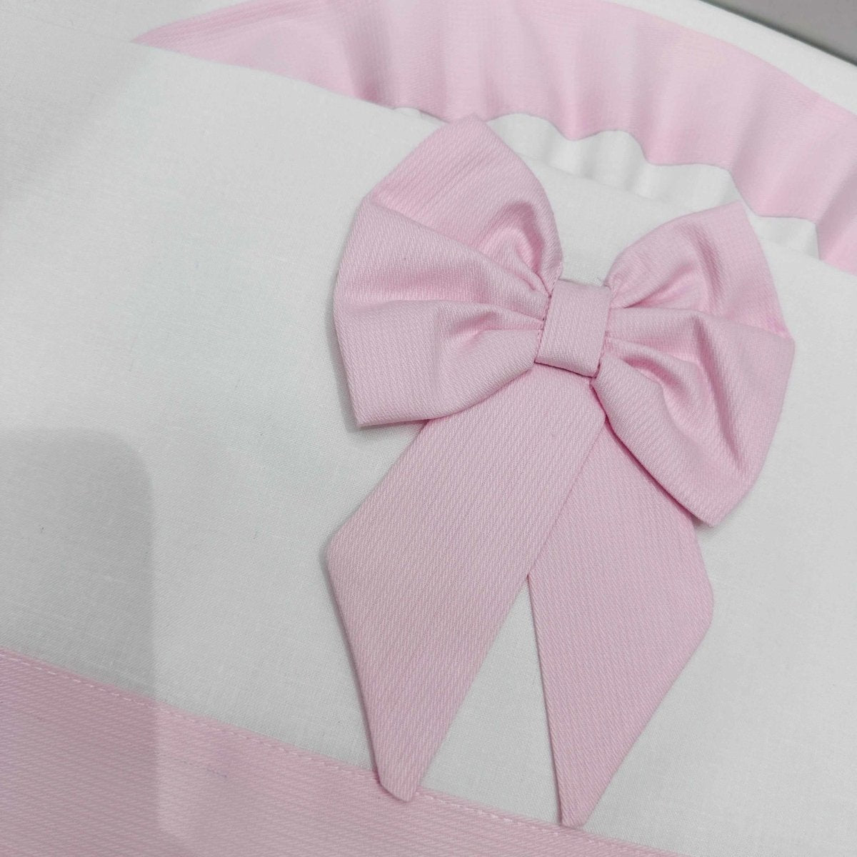 Lenzuola carrozzina fiocco rosa ART LC015104 - Piccole Canaglie - PC21918