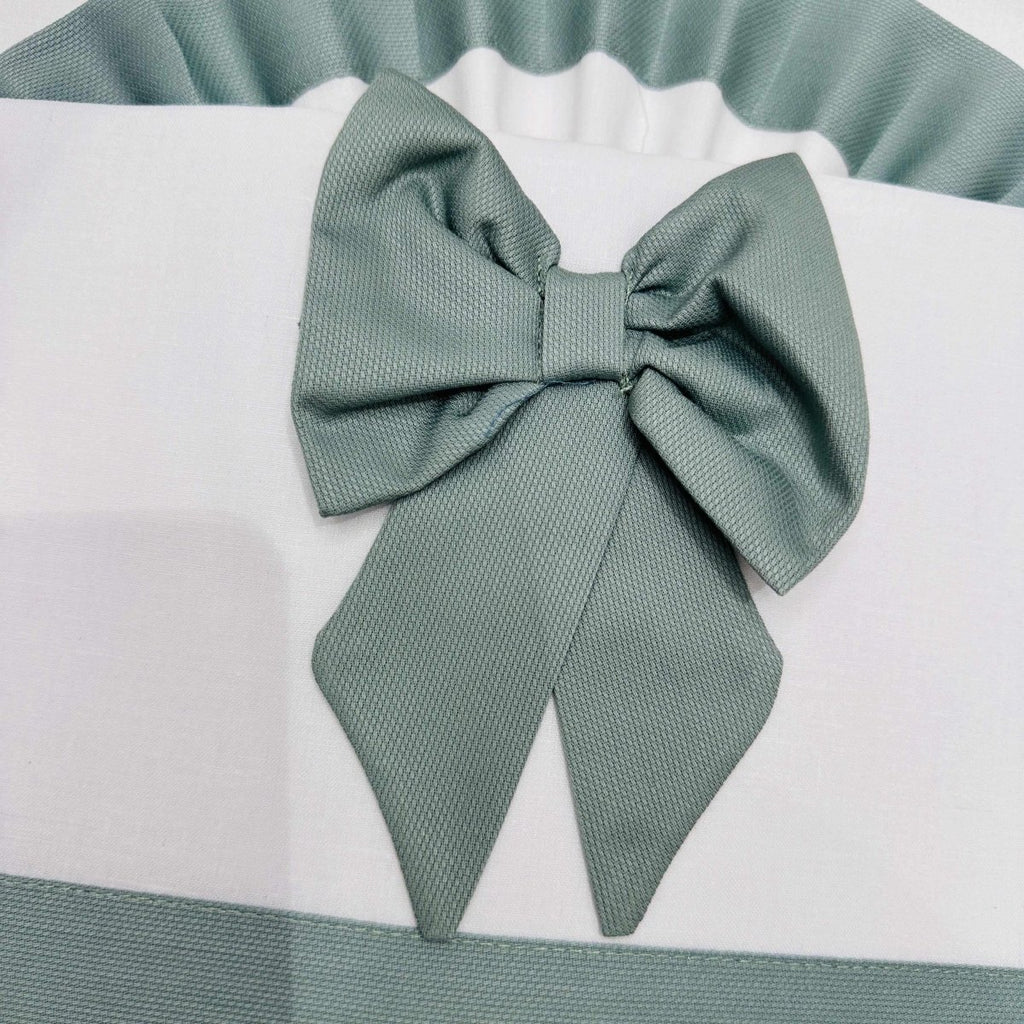 Lenzuola carrozzina fiocco verde ART LC015104 - Piccole Canaglie - PC21920