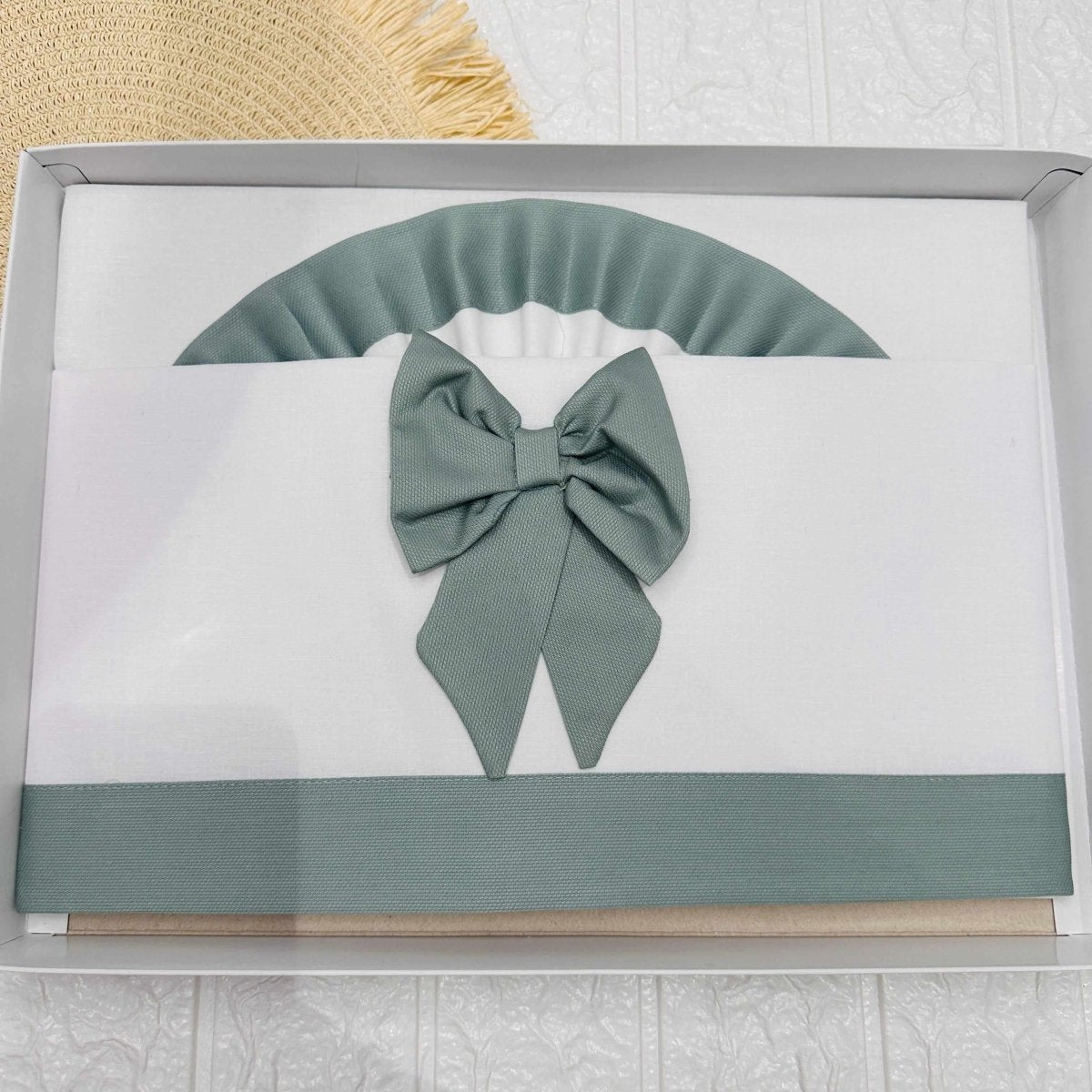 Lenzuola carrozzina fiocco verde ART LC015104 - Piccole Canaglie - PC21920