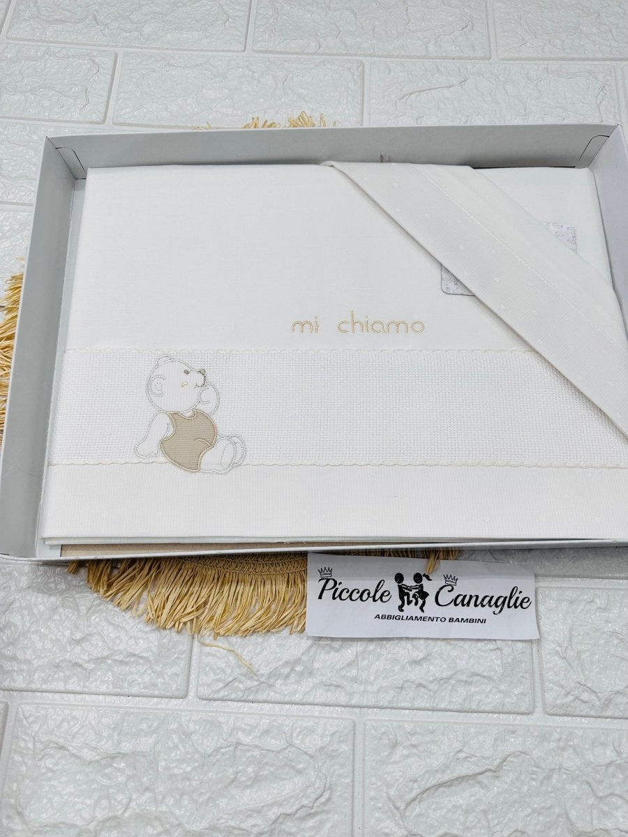 Lenzuola Carrozzina Mi Chiamo Beige Art Lc003 - Piccole Canaglie - PC28472