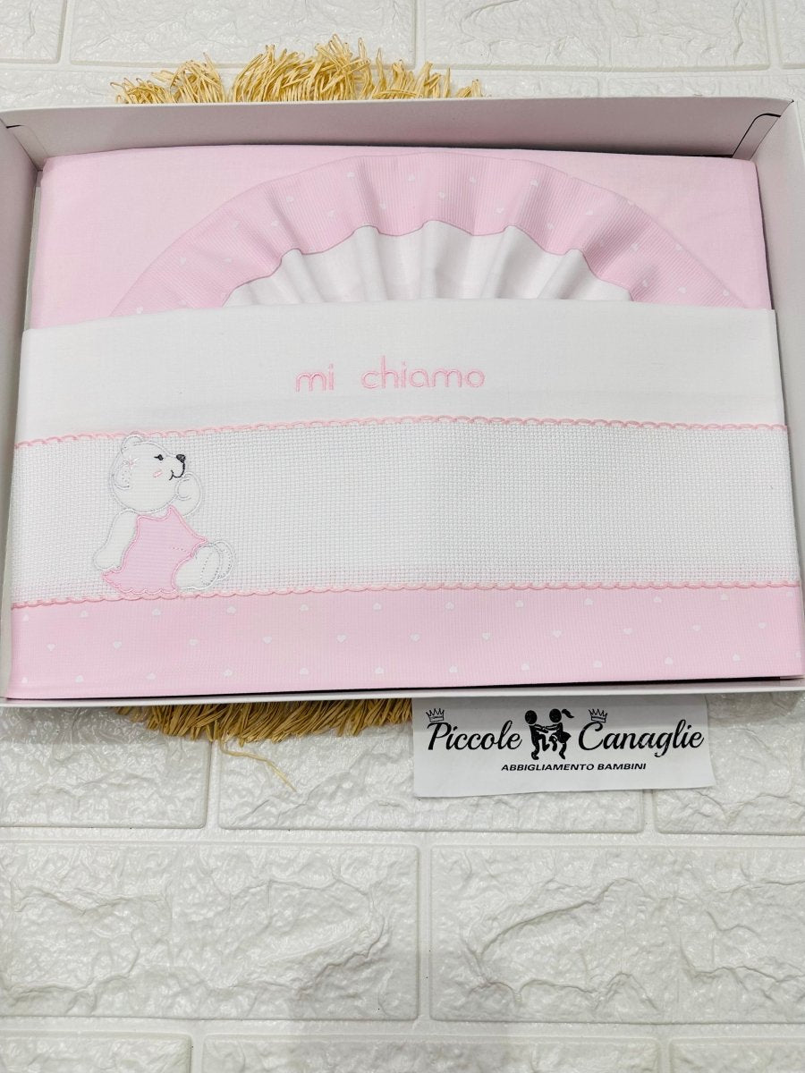 Lenzuola Carrozzina Mi Chiamo Rosa Art Lc003 - Piccole Canaglie - PC28473