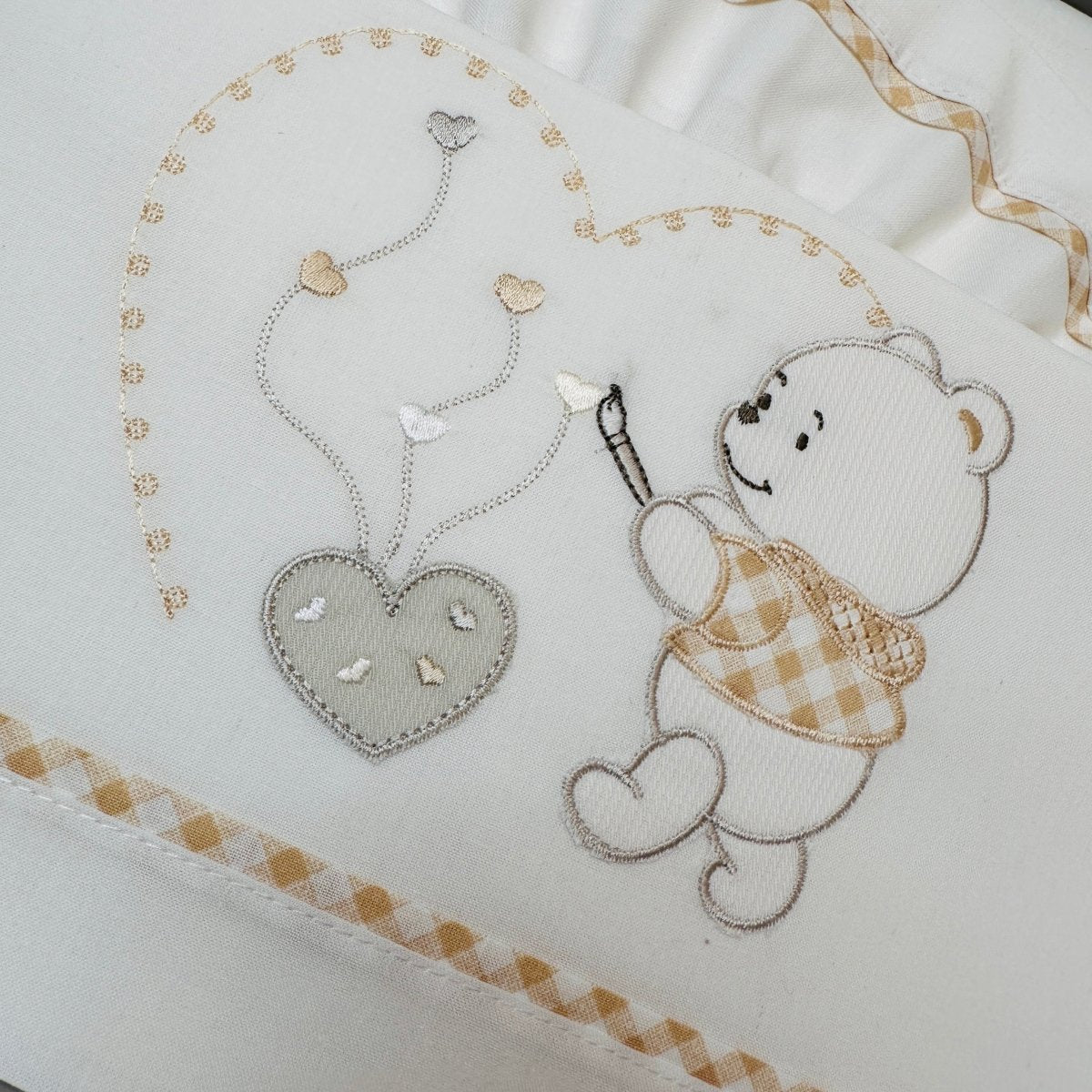 Lenzuola Carrozzina Orso Disegna LC015161 - Piccole Canaglie - PC22755