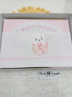 Lenzuola Carrozzina Orso Taschino Rosa Lc015173 - Piccole Canaglie - PC25890