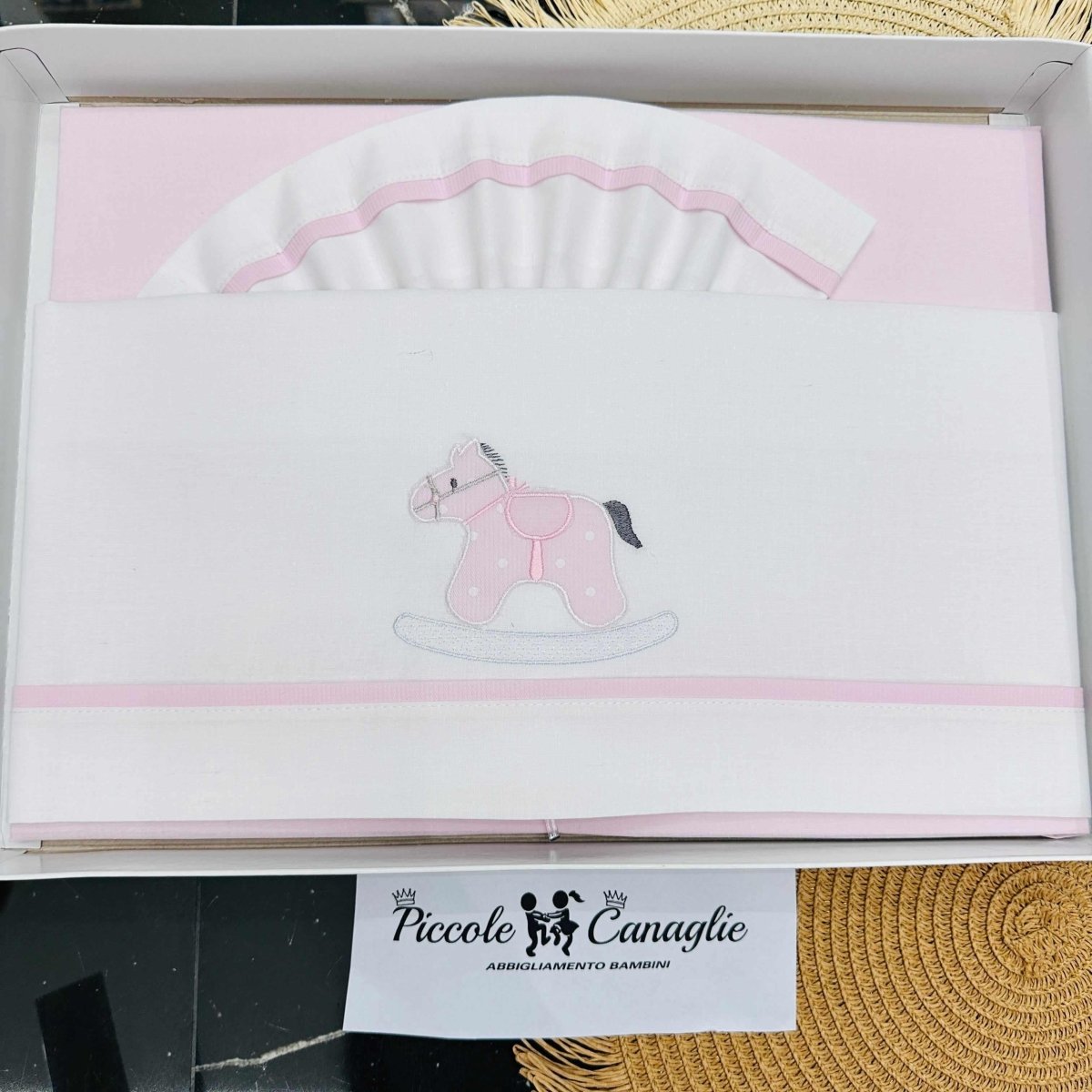 Lenzuola Carrozzina rosa LC015165 - Piccole Canaglie - PC22394