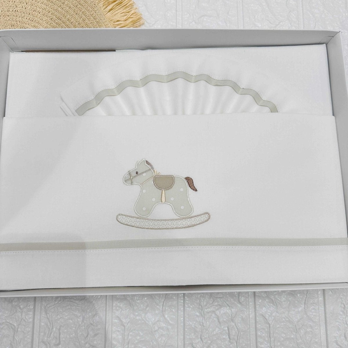 Lenzuola Culla cavallino panna ART LL018165 - Piccole Canaglie - PC21960