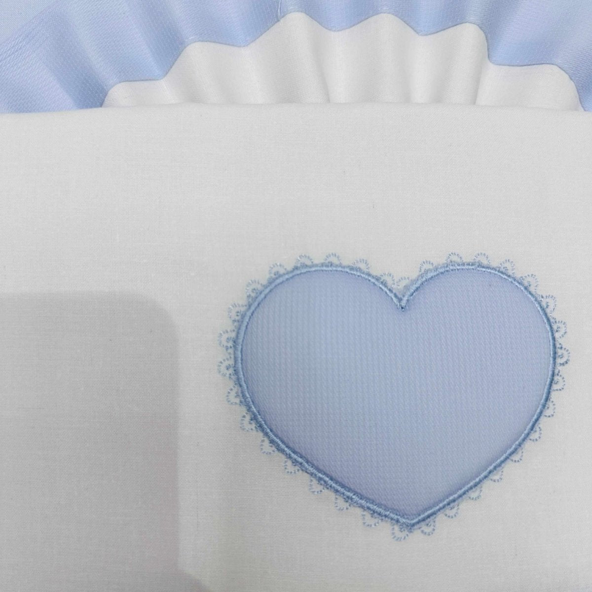 Lenzuola culla cuore Celeste 🩵 ART LL018105R - Piccole Canaglie - PC21961