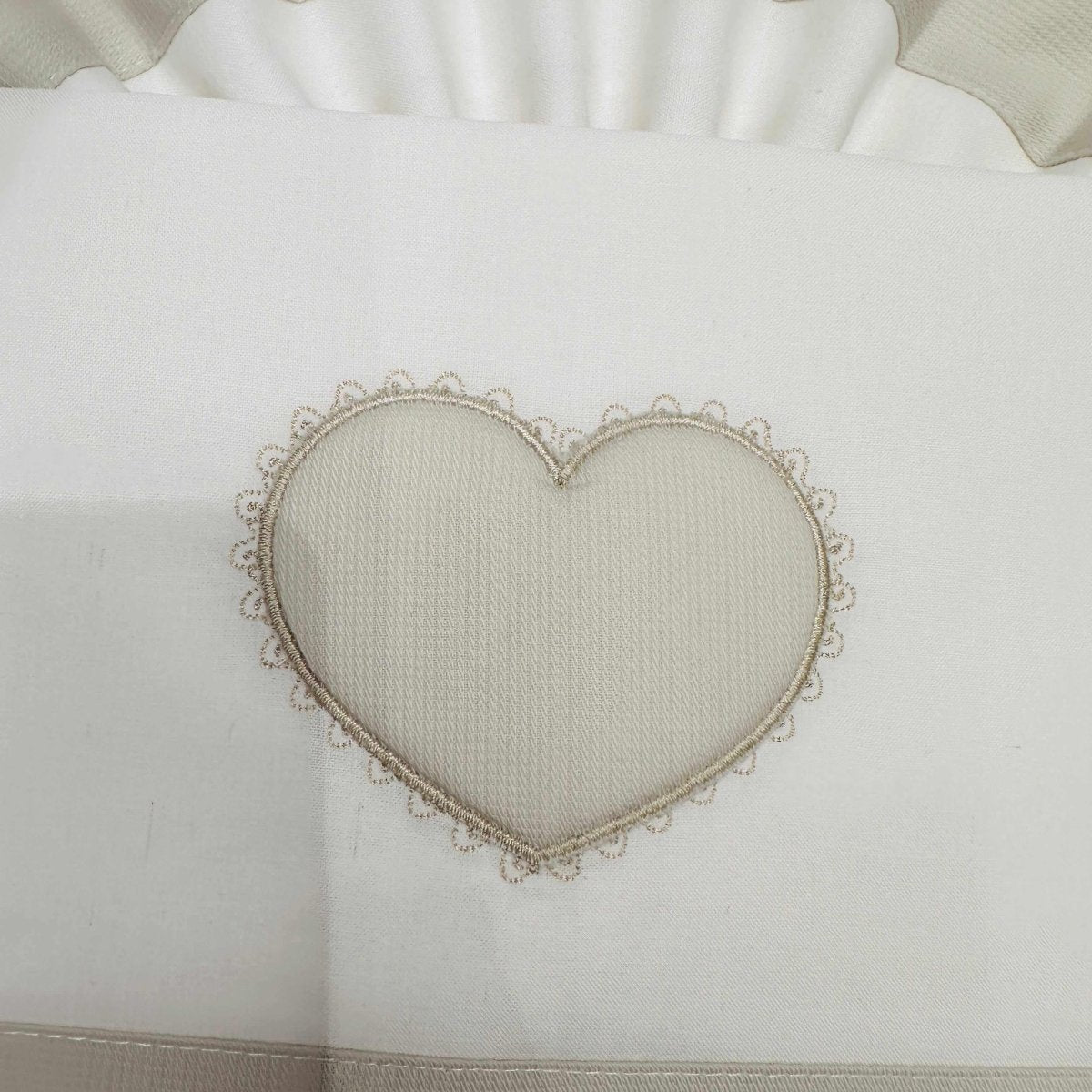 Lenzuola Culla Cuore panna ART LL018105R - Piccole Canaglie - PC21962