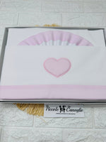 Lenzuola Culla Cuore Rosa Ll018105r - Piccole Canaglie - PC28485